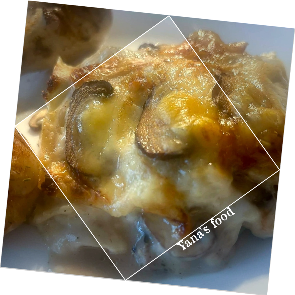 Autumn lasagna with mushrooms